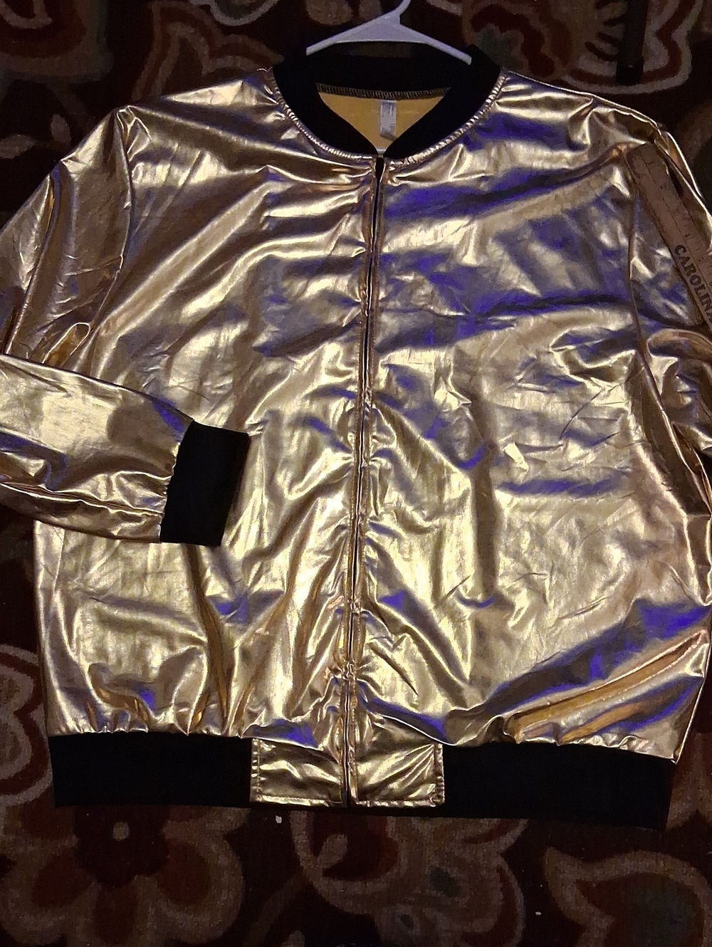 Gold Metallic Bomber Jacket - Men